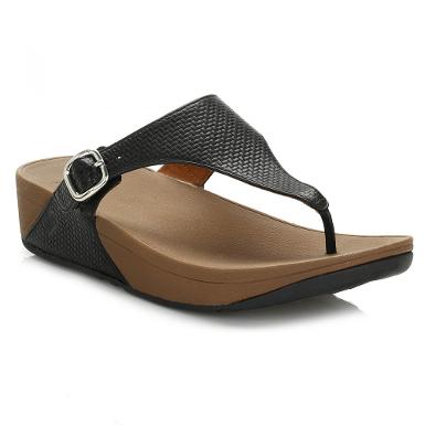 FitFlop Womens All Black The Skinny Sandals