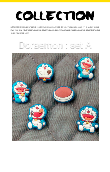 Jibbitz Doraemon set A